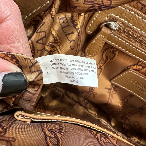 NWOT - Tignanello 100% Genuine Leather Shoulder Bag - Black/Brown - Picture 9 of 9